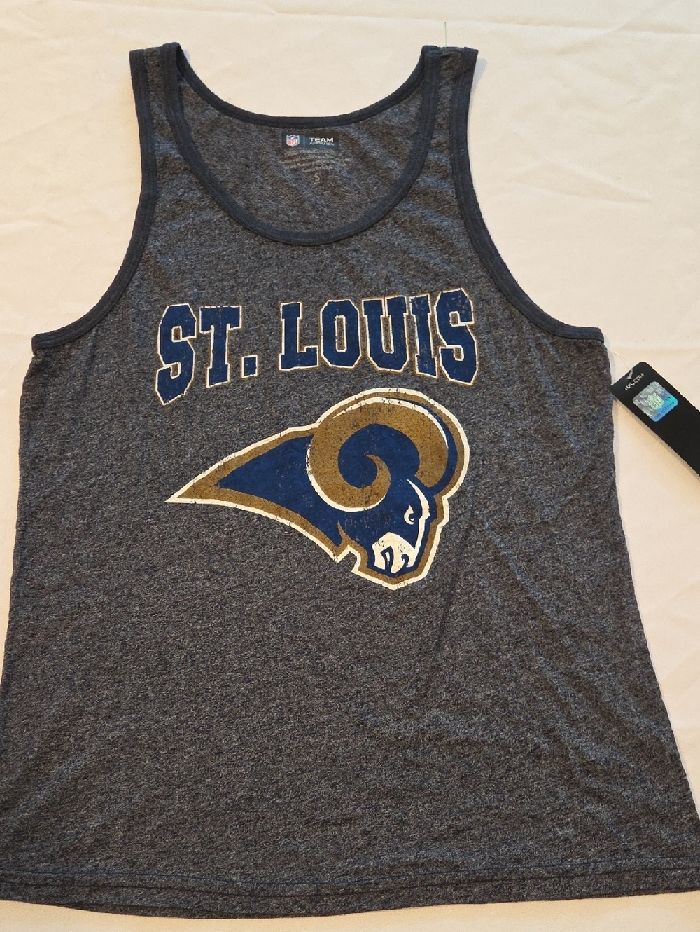 NFL St. Louis Rams Gray Navy Gold Muscle Tee
